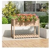 Image de Jardinière avec étagère 111,5x54x81 cm Bois massif de pin 823787