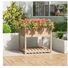 Image de Jardinière avec étagère 82,5x82,5x81 cm Bois massif de pin