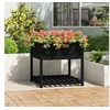 Image de Jardinière avec étagère Noir 82,5x82,5x81 cm Bois massif de pin 823798