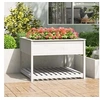 Image de Jardinière et étagère Blanc 111,5x111,5x81cm Bois massif de pin 823802