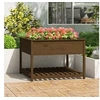 Image de Jardinière et étagère Marron miel 111,5x111,5x81 cm Bois de pin