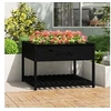 Image de Jardinière et étagère Noir 111,5x111,5x81 cm Bois massif de pin 823805
