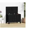 Image de Salon de jardin bois massif noir