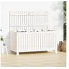 Image de Boîte de rangement de jardin Blanc 121x55x64 cm Bois de pin 823844