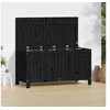 Image de Boîte de rangement de jardin Noir 121x55x64 cm Bois massif pin