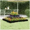 Image de Jardinière Noir 80x80x27 cm Bois massif de pin 823868
