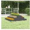 Image de Jardinière Gris 80x80x27 cm Bois massif de pin 823894
