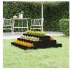 Image de Jardinière Noir 80x80x27 cm Bois massif de pin 823896