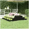 Image de Jardinière Noir 110x110x27 cm Bois massif de pin 823903