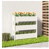 Image de Jardinière Blanc 112x25x104,5 cm Bois massif de pin 823921