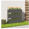 Image de Jardinière Gris 112x25x104,5 cm Bois massif de pin 823922