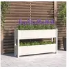 Image de Jardinière Blanc 112x25x66 cm Bois massif de pin 823928