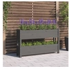 Image de Jardinière Gris 112x25x66 cm Bois massif de pin 823929