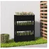 Image de Jardinière Noir 77x25x104,5 cm Bois massif de pin 823938