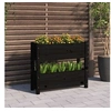 Image de Jardinière Noir 77x25x66 cm Bois massif de pin 823945