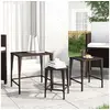 Image de Tafeltjesset 3 st poly rattan bruin319385
