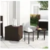 Image de Bijzettafels 3 st poly rattan bruin319387