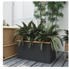 Image de Jardinière noir 80x40x40 cm résine tressée 319416