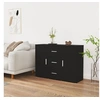 Image de Buffet Noir 91x29,5x65 cm Bois d ingénierie