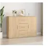 Image de Buffet chêne sonoma 91x29,5x65 cm bois d ingénierie