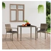 Image de Chaises de jardin avec coussins lot de 2 Résine tressée Gris