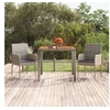 Image de Table de jardin dessus en bois Gris 90x90x75 cm Résine tressée