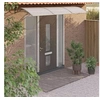 Image de Auvent de porte Gris 300x100 cm Polycarbonate