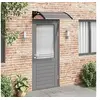 Image de Auvent de porte Noir 100x75 cm Polycarbonate