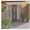 Image de Auvent de porte Noir et transparent 350x75 cm Polycarbonate