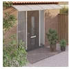 Image de Auvent de porte Gris 350x100 cm Polycarbonate