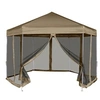 Image de Partytent met wanden zeshoekig 3,6x3,1 m taupe 220 g/m²362013