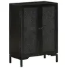 Image de Buffet noir 55x30x77 cm bois massif de manguier et fer