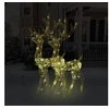 Image de 2x Décorations de Noël de Renne Ornement de Noël Rennes Lumineux Décoration de Fête Maison Intérieur Acrylique 120 cm Blanc Chaud