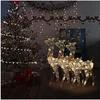 Image de 3x Décorations de Noël de Renne Ornement de Noël Rennes Lumineux Décoration de Fête Maison Intérieur Acrylique 120 cm Multicolore