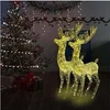 Image de Rennes de Noël XXL Acrylique 250 LED 2 pcs 180 cm Blanc chaud