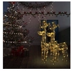 Image de 2x Décorations de Noël de Renne Ornement de Noël Rennes Lumineux Décoration de Fête Maison Jardin Intérieur 60x16x100 3154369