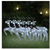 Image de 6x Rennes de Noël Décoration de Noël Rennes Illuminés Décoration de Vacances Ornement de Fête Jardin Extérieur Blanc 3154271