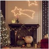 Image de 2x Figures de Comète de Noël Ornement de Fêtes Décoration de Lumière de Corde Jardin Extérieur Intérieur 48 LED Blanc Chaud 65x28 cm