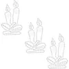 Image de Figurines de bougies de Noël avec 144 LED 3 pcs 70x42 cm