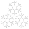 Image de Flocons de neige de Noël avec LED 3 pcs Blanc chaud 38x37 cm
