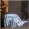 Image de Rennes de Noël 2 pcs blanc froid 73x31x45 cm, affichage de Noël, ornement de Noël, décoration de vacances, lumière de Noël, décoration de Noël