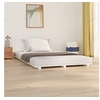 Image de Cadre de lit sans matelas blanc 140x200 cm bois de pin massif