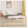 Image de Cadre de lit sans matelas blanc 140x190 cm bois de pin massif