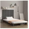 Image de Hoofdbord wandmontage 106x3x91,5 cm massief grenenhout grijs824665