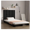 Image de Hoofdbord wandmontage 106x3x91,5 cm massief grenenhout zwart824667