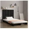 Image de Hoofdbord wandmontage 126x3x91,5 cm massief grenenhout zwart824682