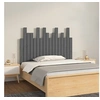 Image de Hoofdbord wandmontage 108x3x80 cm massief grenenhout grijs824775