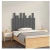Image de Hoofdbord wandmontage 95,5x3x80 cm massief grenenhout grijs824785