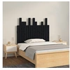 Image de Hoofdbord wandmontage 95,5x3x80 cm massief grenenhout zwart824787