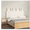 Image de Tête de lit murale Blanc 127,5x3x80 cm Bois massif de pin